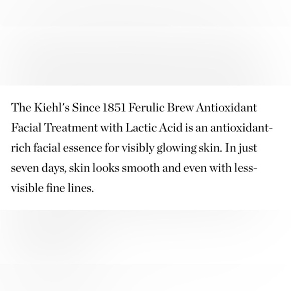 1 KIEHL’S FERULIC BREW REJUVENATING FACIAL ESSENCE - Picture 7 of 8